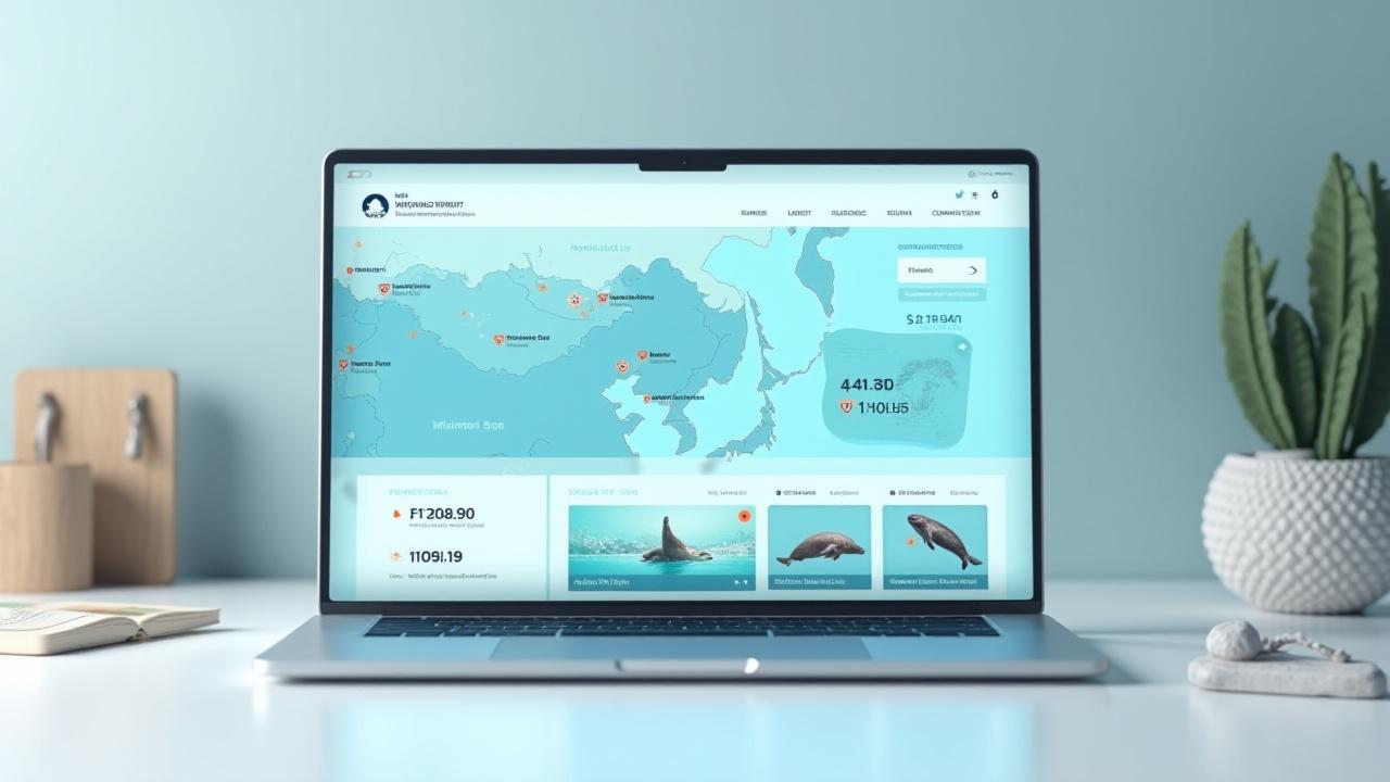 Су Асты Әлемі студенттері жасаған теңіз консервациясы веб-сайтының макеті